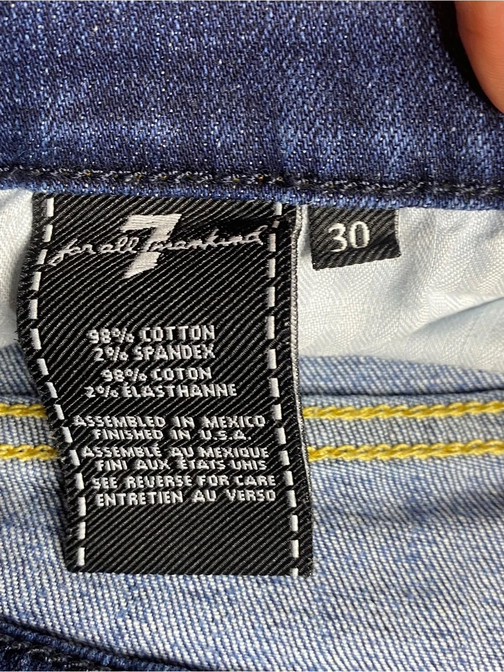7 for all Mankind Josefina Skinny Boyfriend Cuffed Shorts Women’s Size 30